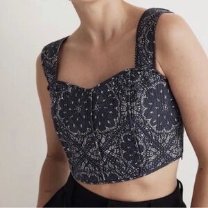 Madewell Women’s Quilted Sweetheart Crop Top Size unknown might be small